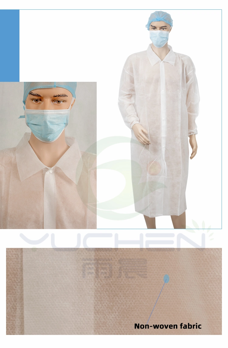 Medical PP+PE Disposable Nonwoven Isolation Gown/Uniform Customized Size Supply for Hospital