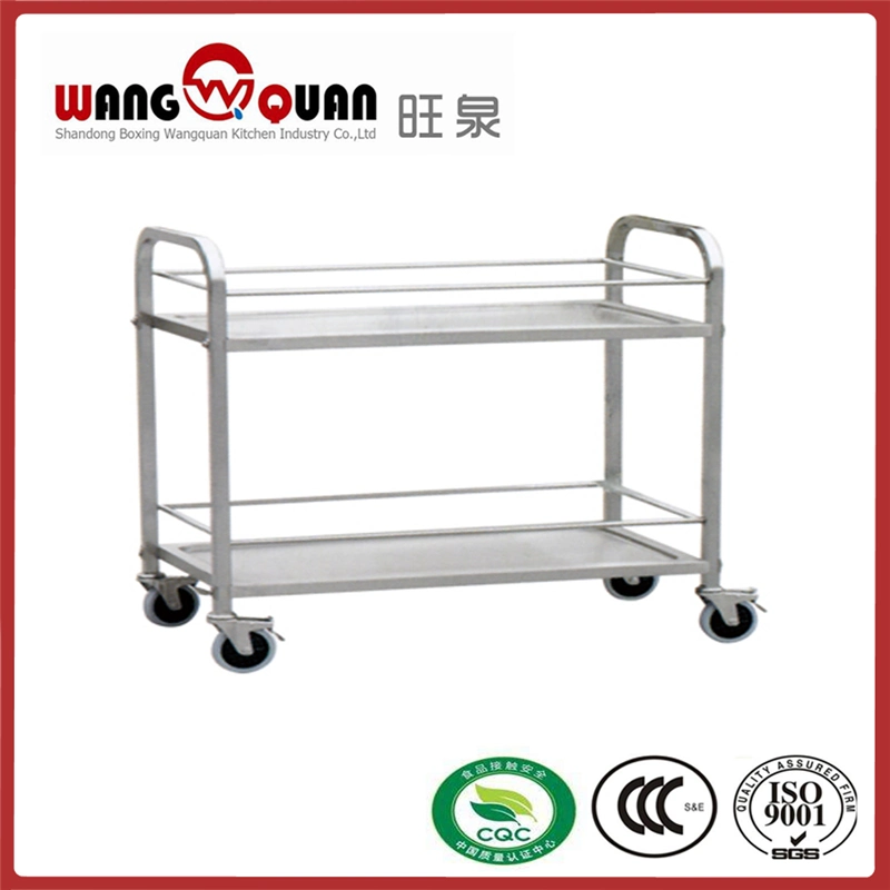 Moving Stainless Steel Removable Shelves Three Tier Serving Trolley