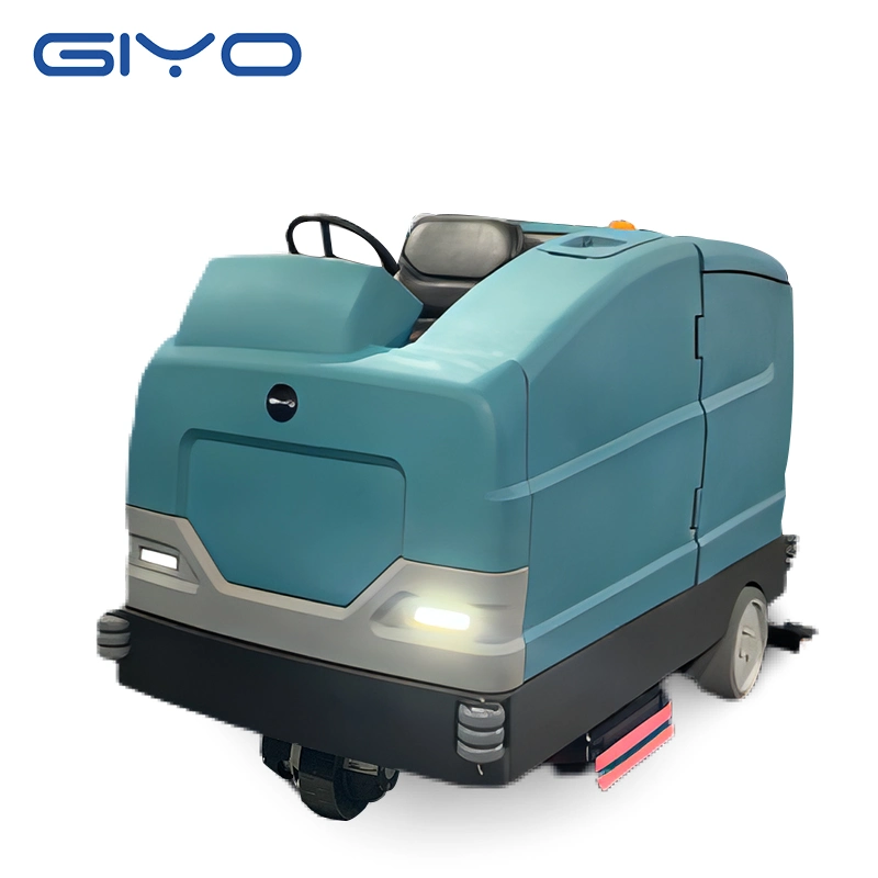 Industrial Ride on Tile Floor Scrubber Self-Propelled Multifunction 400L Automatic Cleaning Machine