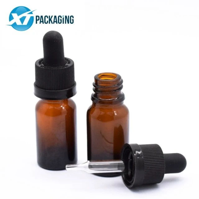 Hot Sale 30ml 60ml 100ml Black Blue Amber White Dropper Bottle Glass Essential Oils Container Packaging with Bamboo Plastic Lid