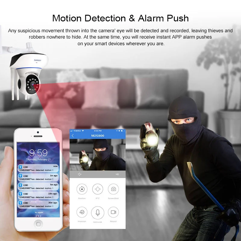 Home Security Camera Wireless with Ai Human Detection Dog Pet WiFi Camera 1080P Baby Monitor Indoor Surveillance IP Camera