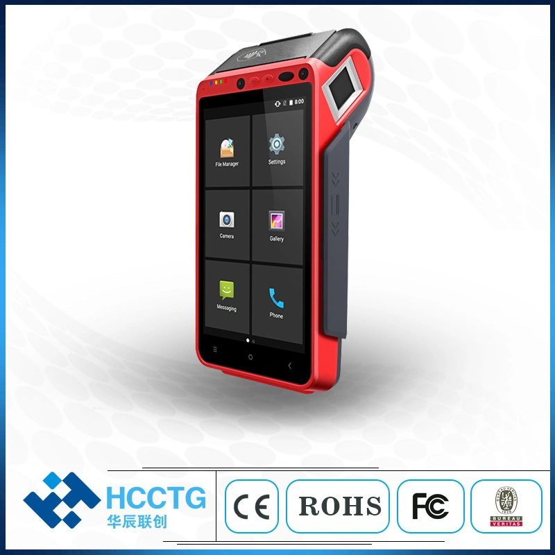All-in-One Android POS 5.5 Inch Touch Screen Msr IC NFC 1d/2D Qr Code Fingerprint Scanner Support EMV L1 L2 PCI 5.0 (Z100)