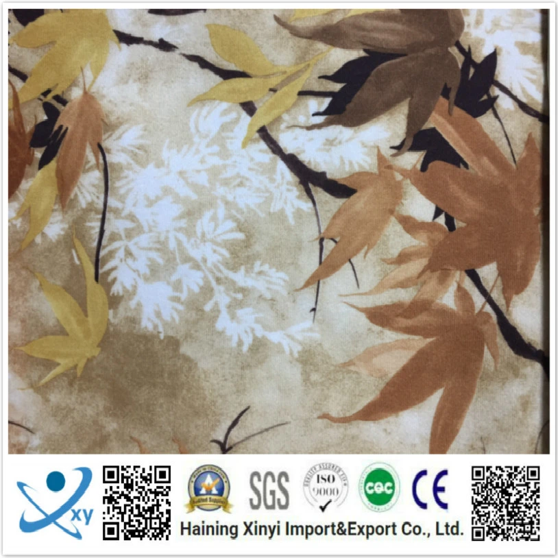 100% Polyester Wide Width Microfiber Peach Skin Transfer Printed Fabric with Bedsheets