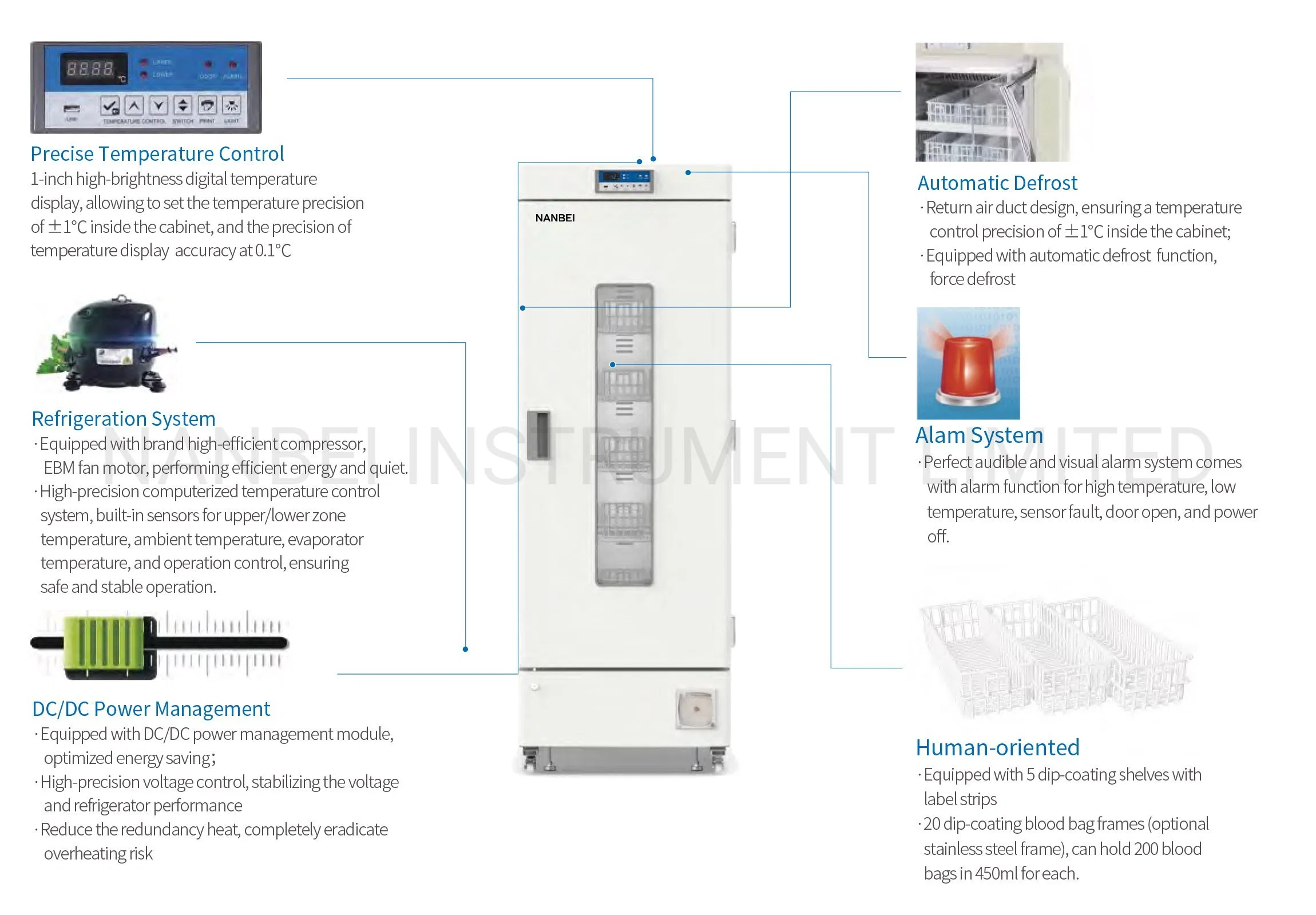 Hospital 380L +4 Degree Blood Bank Refrigerator