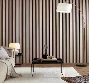 3D Customized Decorative Soundproofing Wooden Slats Wall Covering Wood Veneer Pet Felt Acoustic Panel with CE Approved