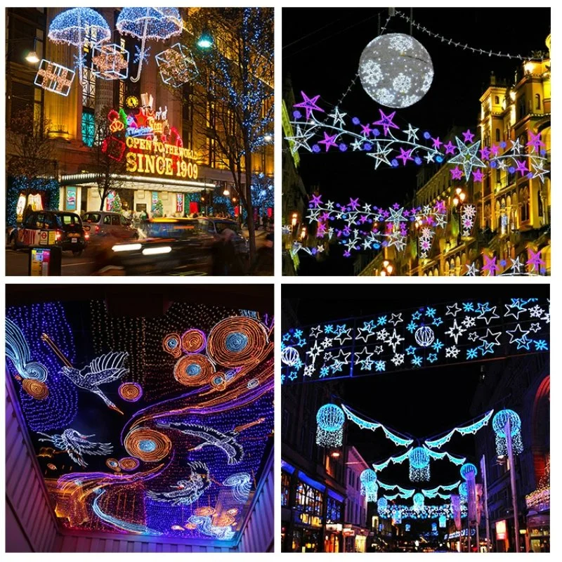 Christmas Holiday Decoration Lights Gift Box Flashing Motif Light Amusement Park Lighting Show Decoration