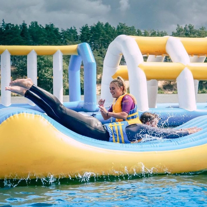 Water Park Equipment Inflatable Aqua Park 9m Slipping Wave Water Toy for Commercial