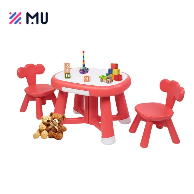 Open Storage Drawer Kids School Tables and Chairs Plastic Study Table