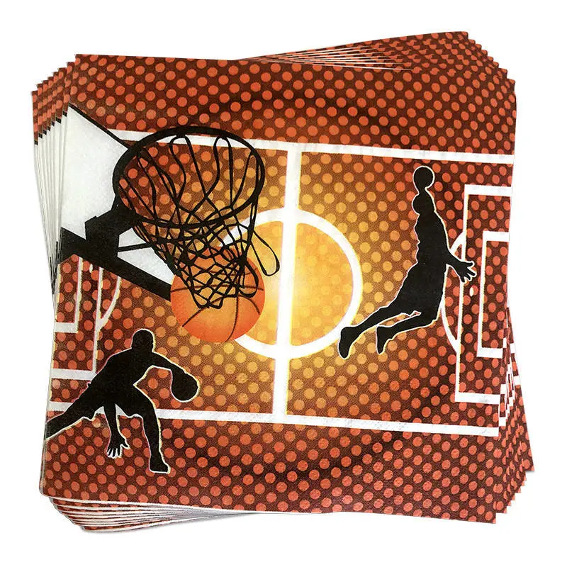 Birthday Party Sports Basketball Style Theme 8guest Party Decoration Sets Disposable Tableware