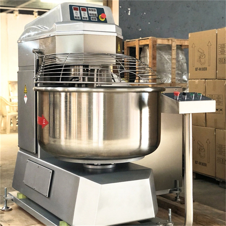 Industrial Horizontal Flour Dough Mixer with Removable Bowl Lifter 150 Kg Flour Capacity Food Processor Dough Kneader Machine for Bakery Food Bread Pizza