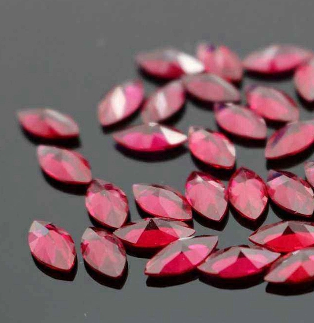 Hot Sale Marquise Cut 5# Ruby Polished Gem Stone Price in China