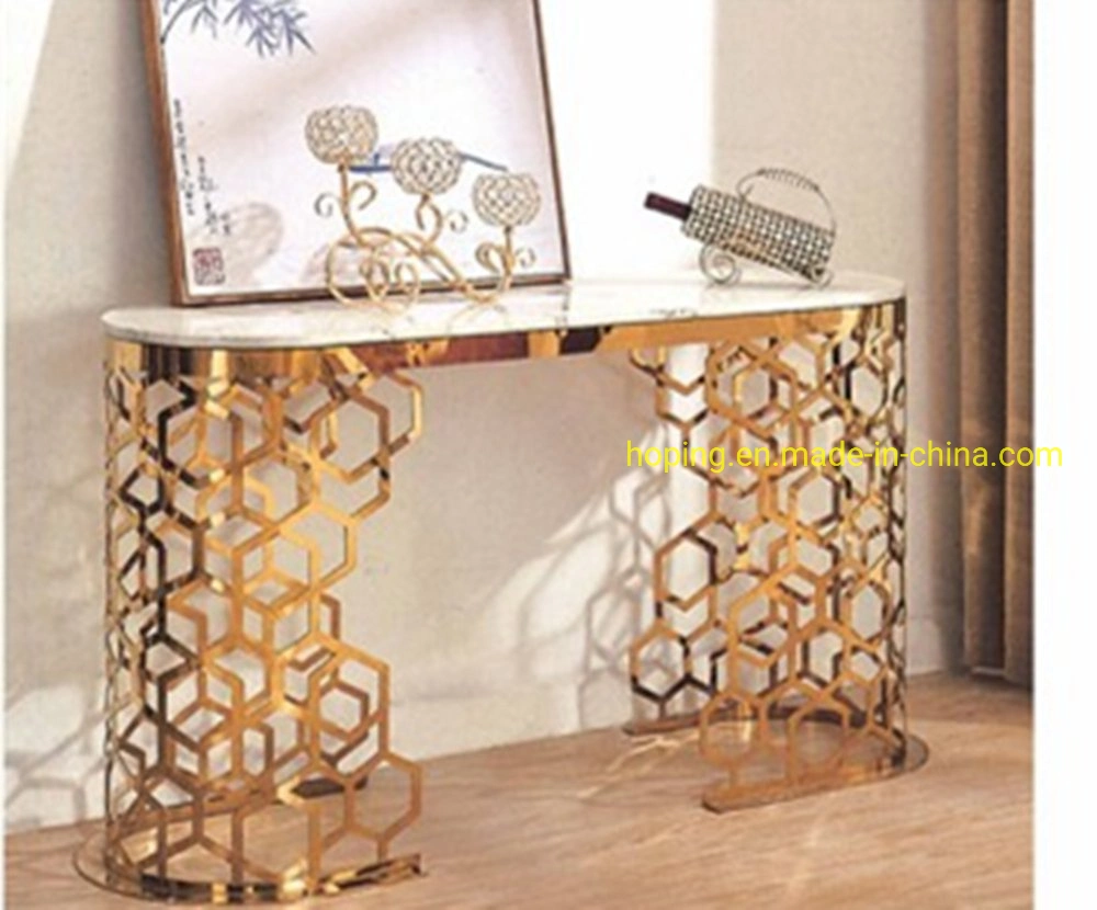 Console Table, Narrow Hallway Dressing Desk with Metal Frame for Hotel Room, Living Room, Bedroom