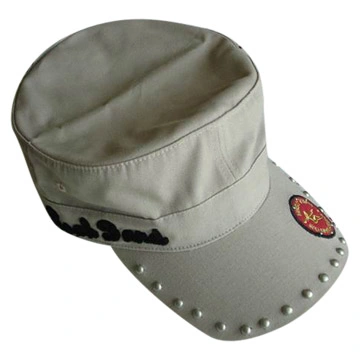 Enzyme Washed Chino Twill Vintage Embridery or Printing Custom Cadet Hat