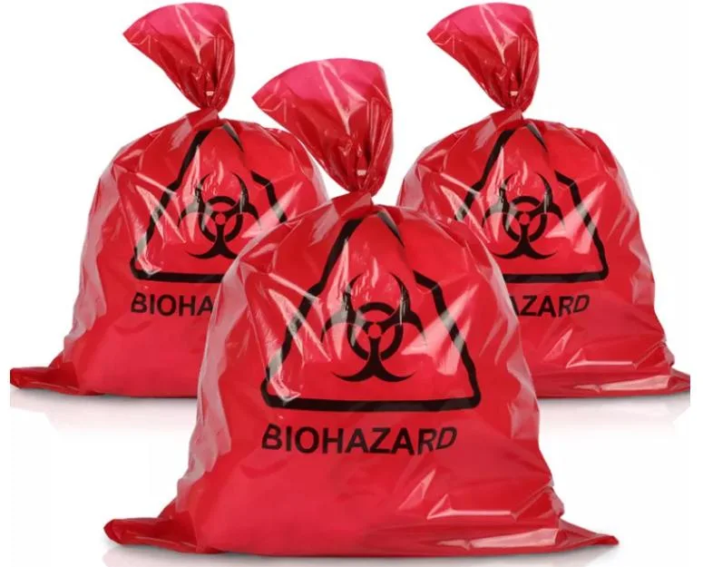 Одноразовый медицинский мешок для отходов, стерилизуемый в автоклаве из пластика, биологически опасных материалов