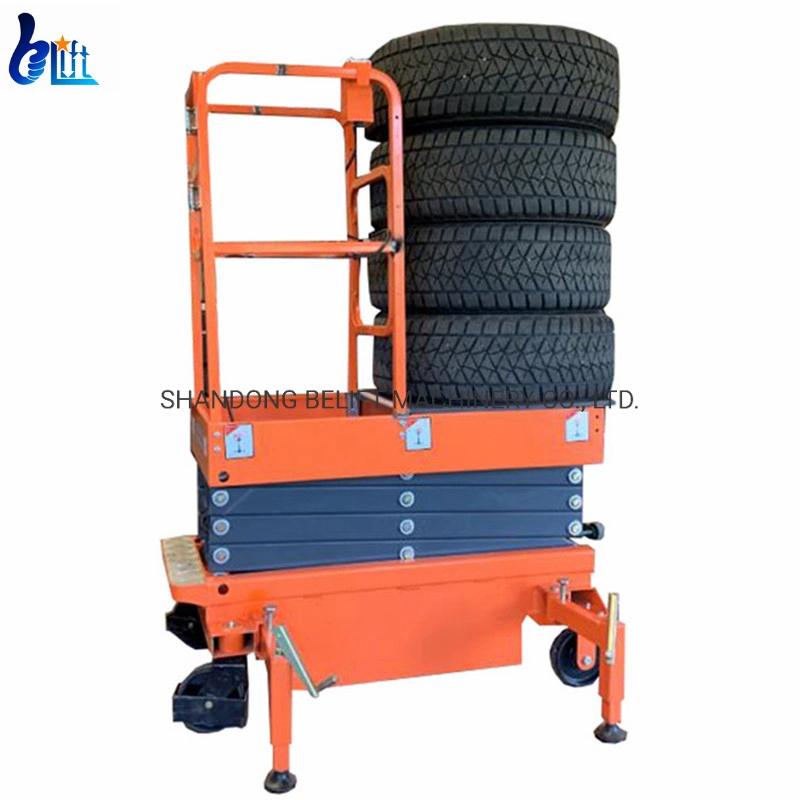 Semi Electric Small Mini Industrial Hydraulic Scissor Lift Machine for Construction