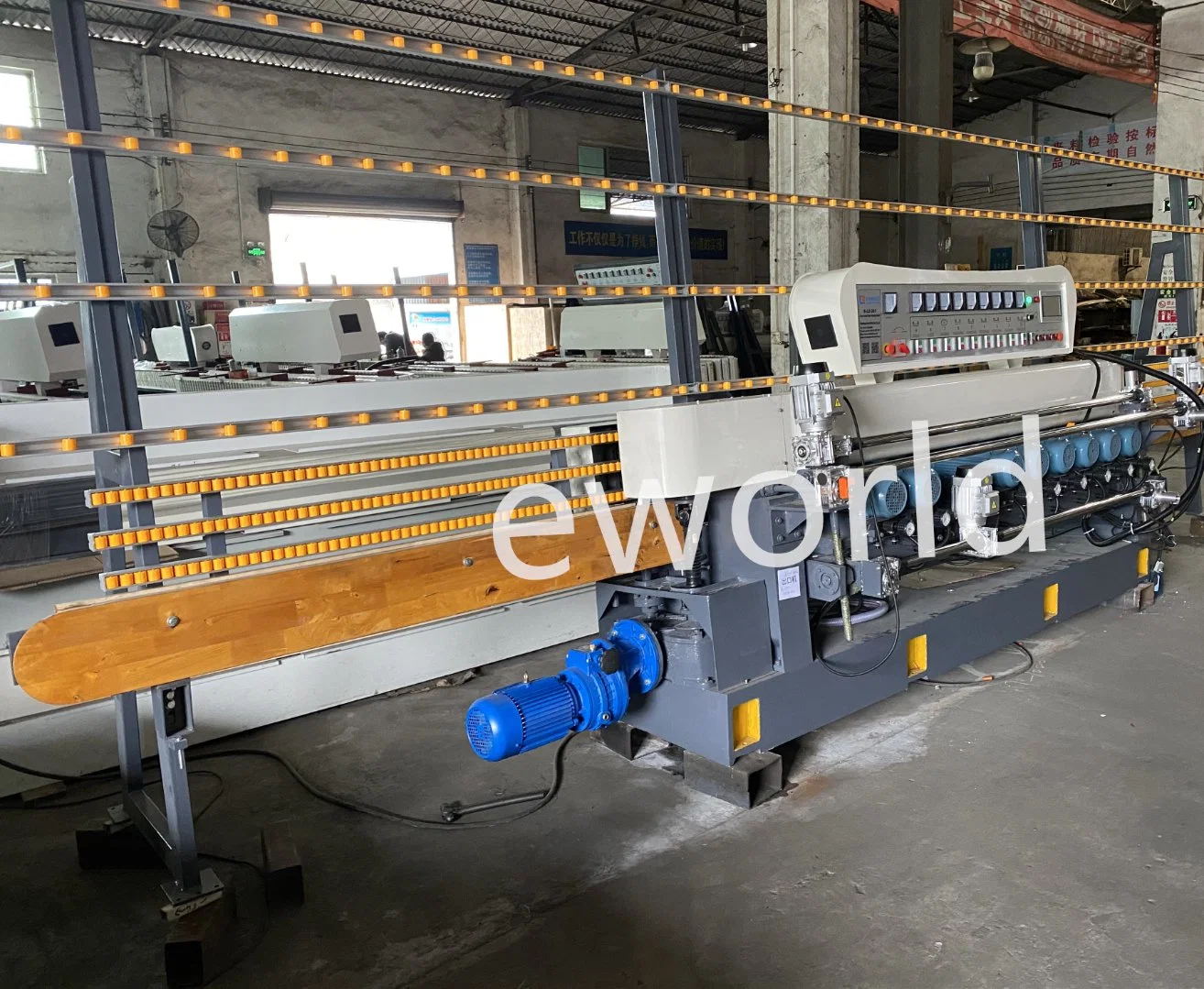 Lift Vertical Glass Beveling Machine 11 Motor Glass Processing