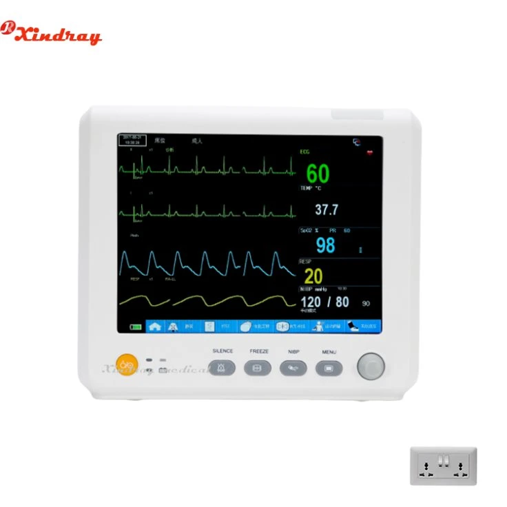 12.1 polegadas Parâmetro Multi Monitor de Pressão Arterial Não Invasiva adequados para a enfermaria da sala de operação e outros ambientes