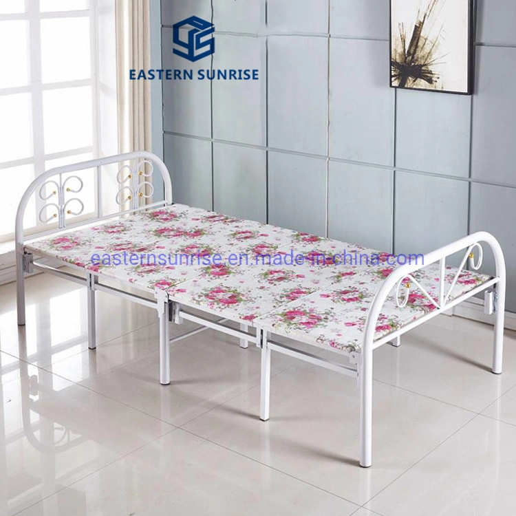 School Hotel Bedroom Use Metal Single Folding Bed