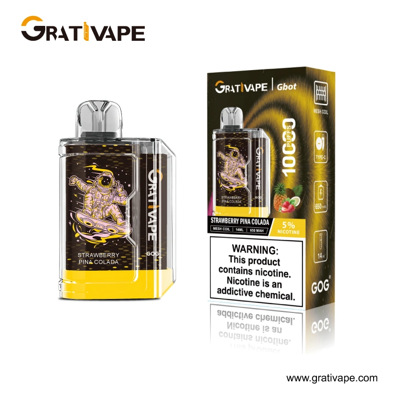 2023 Grativape Gbot 10000 Puffs потери высокой никотина фрукты Vape серии E - Прикуриватель первого ряда сидений