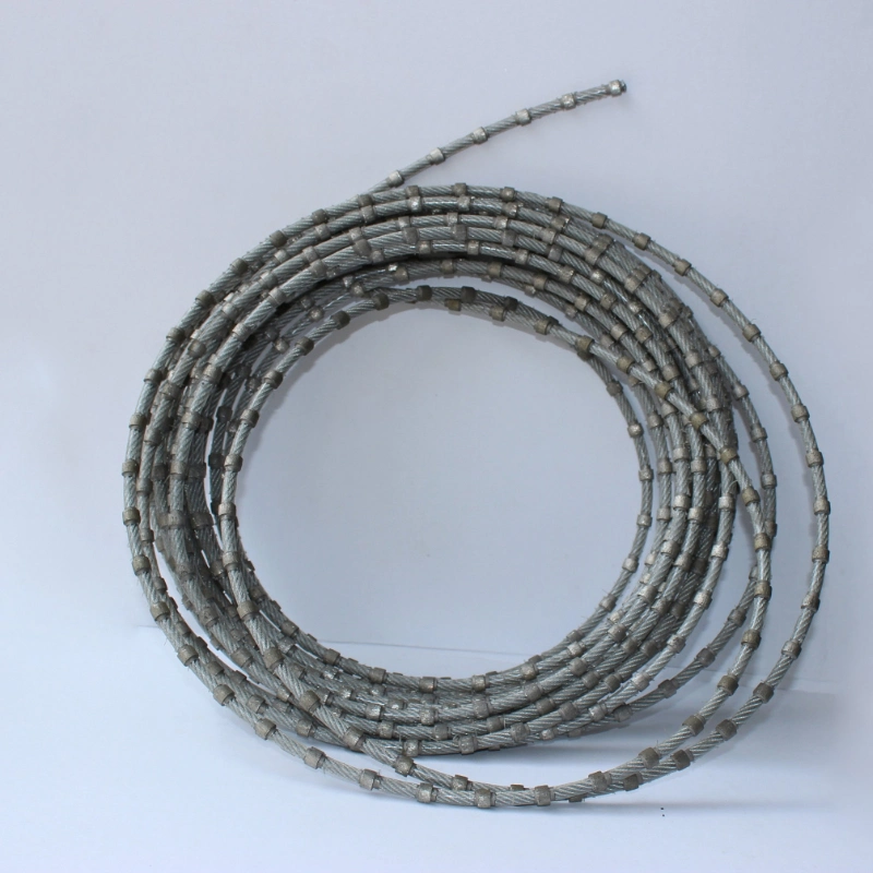 Single Plastic Diamond Wire Cutting Rope for Squaring Profiling Marble Block