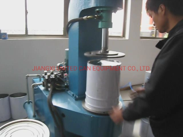 Hydraulic Beading Machine Conical Pail 20L Diameter 272mm Tin Can Body Maker Tin Can Making Machine