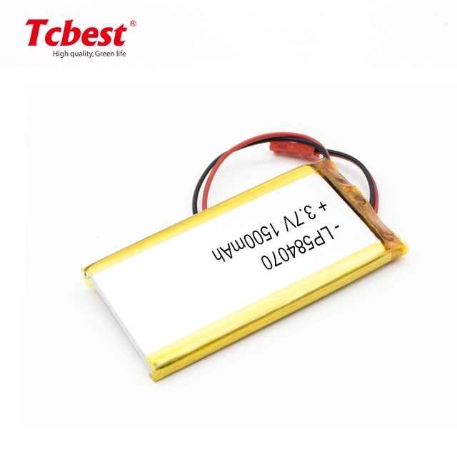 Rechargeable 3.7V Lp584070 Li-Po 584070 1500mAh Lithium Polymer Battery with MSDS/CE for MP3/MP4/Toys/LED Light/Headphone