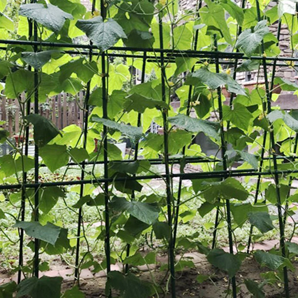 Jardín duradero el núcleo de acero recubierto de plástico de tomate las estacas de metal robusto soporte de palos de la planta verde