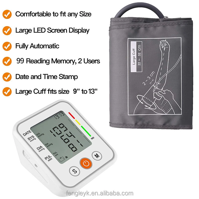 Fábrica Atacado Electric Bpmonitor Meter braço superior Digital sangue barato Monitor de pressão