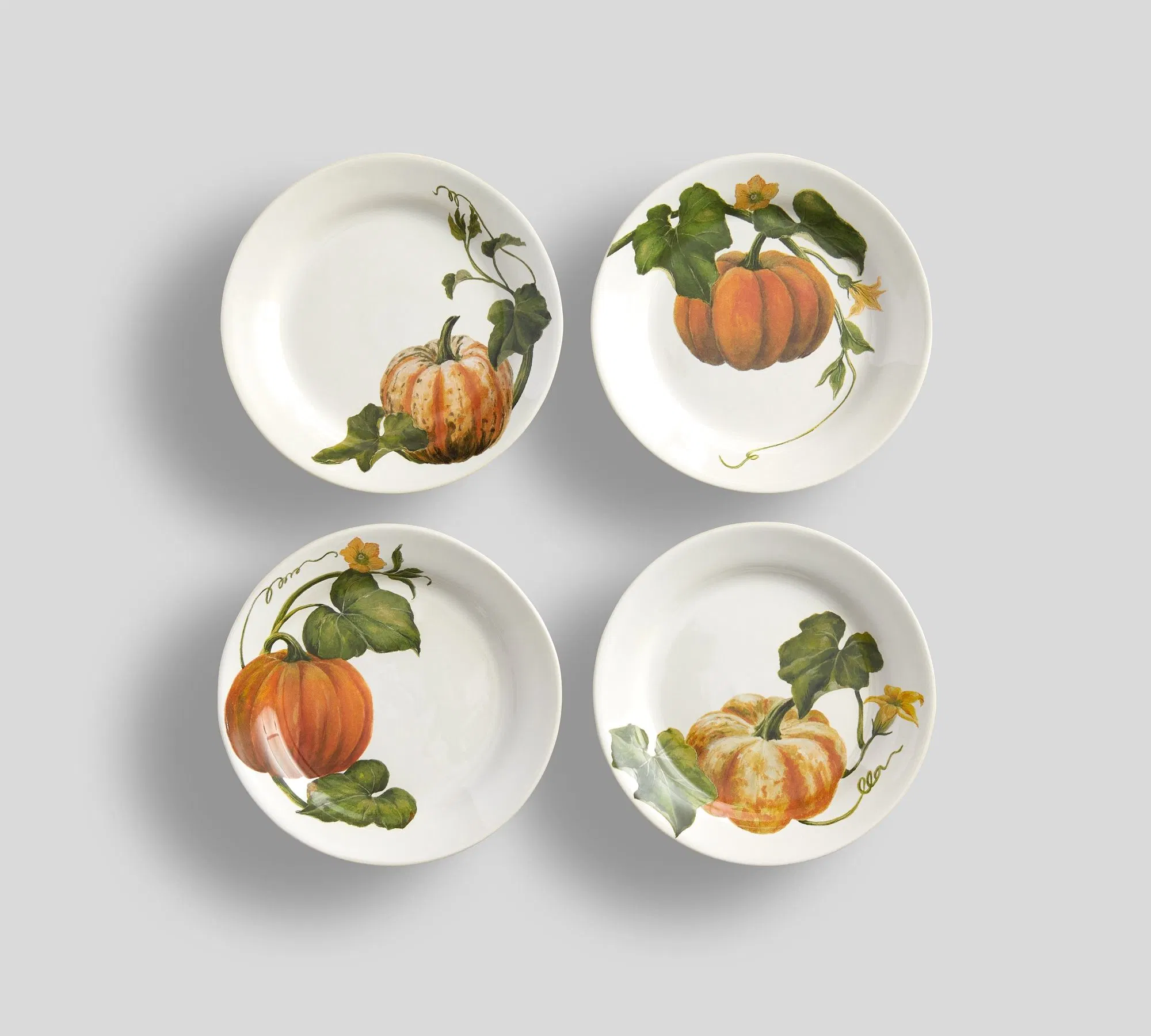 Thanksgiving Festival Dinnerware Traditional Pumpkin Ceramic Dinner Plates