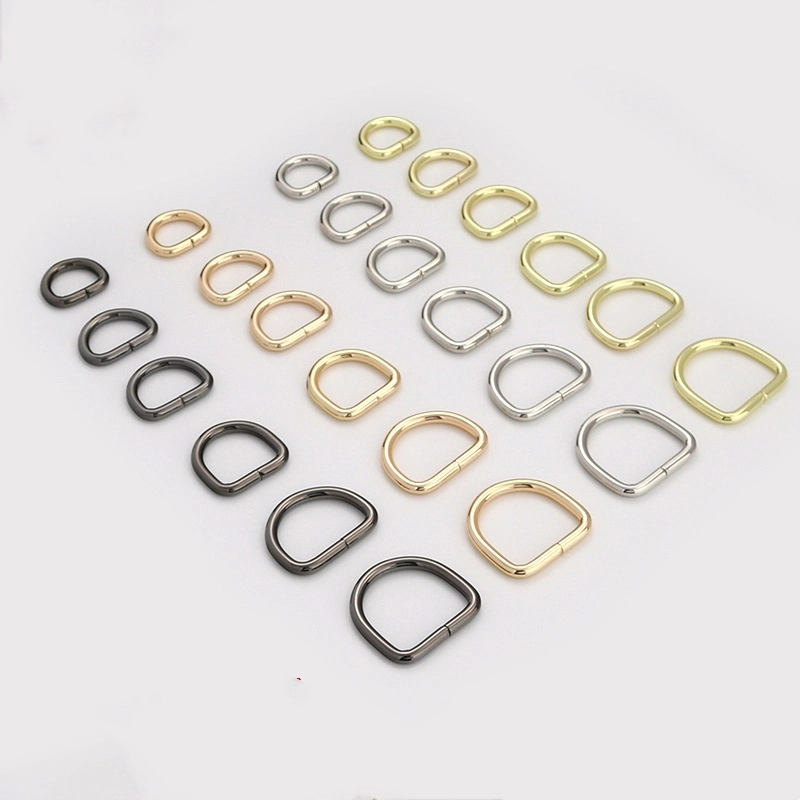 Manufacturer Custom Alloy Buckles Clasp D Rings Handbag Accessories Bag Straps Metal Buckle D Ring