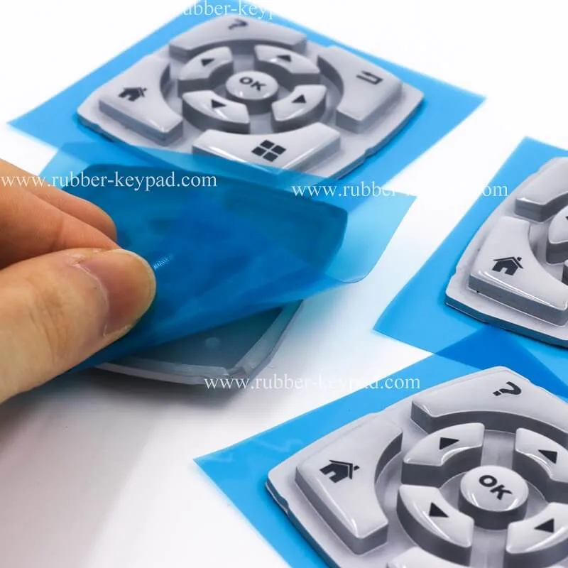 Self Adhesive Silicone Rubber Adhesive Membrane Switch Button for PCB