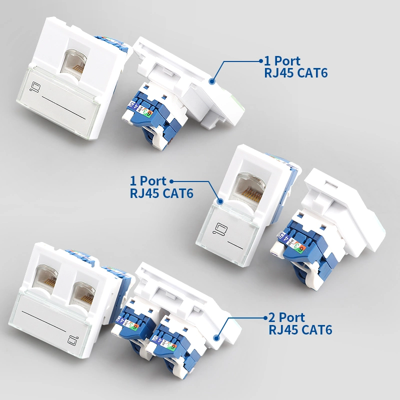 Seto kJ-L-4 French Type UTP CAT6 conector Keystone CAT6 RJ45 Conexión rápida sin herramientas French Legrand Tipo Keystone Jackpopular