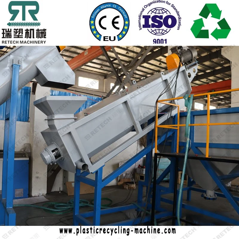 Retech Water Ring Cutting Waste Plastic Film PP PE LDPE HDPE Pet Drink Bottle Flakes Crushing Washing Dewatering Recycyling Machine