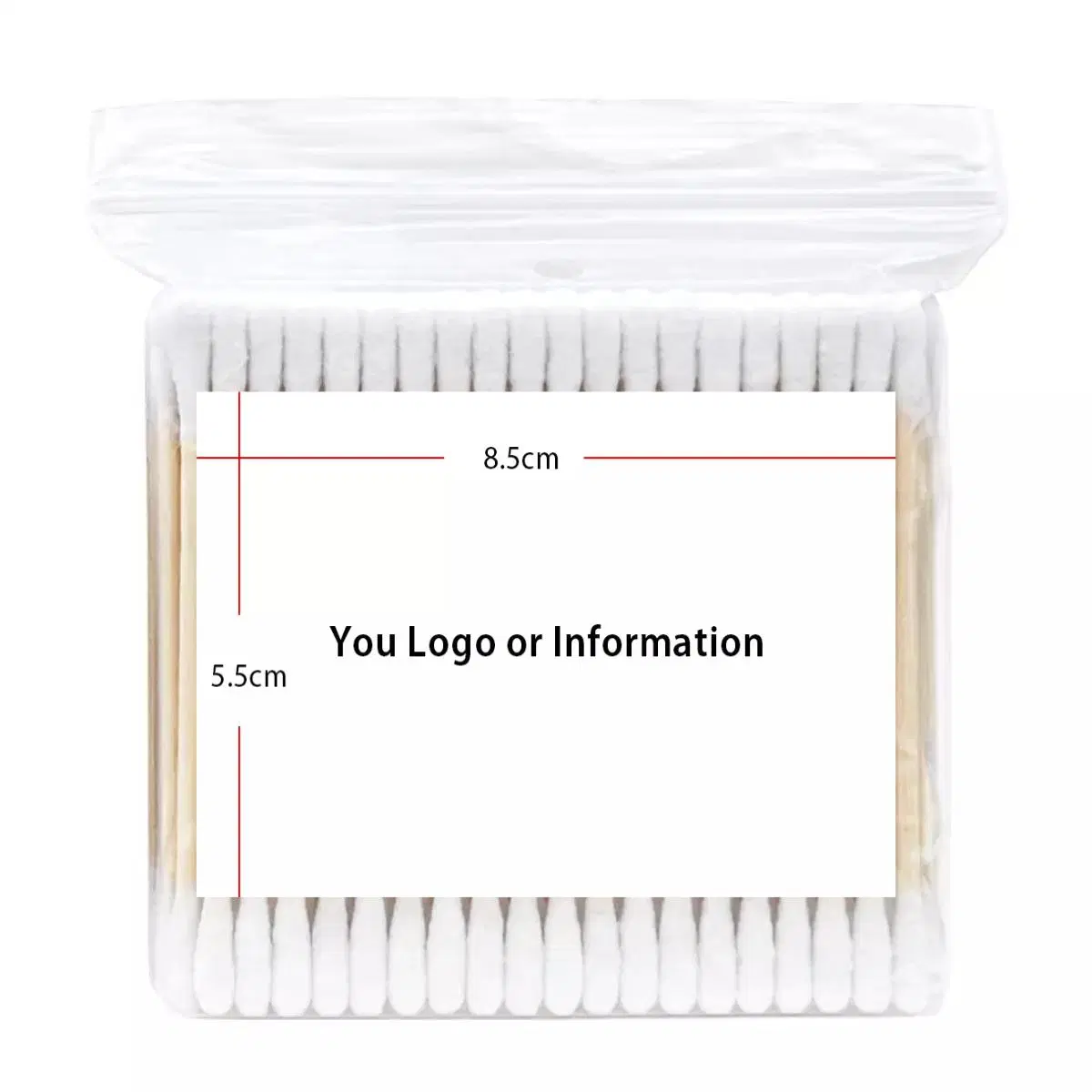 100 PCS High quality/High cost performance Medical Paper Wooden Bamboo Stick Double Head Cotton Swab for Daily Use