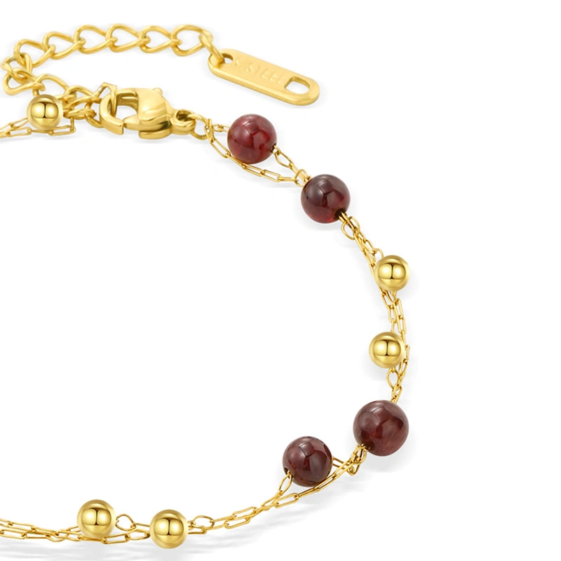 2023 New Niche Light Luxury Handmade Garnet Bracelet