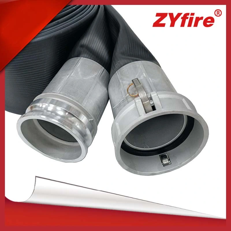 Zyfire 152 mm Nitrile Rubber Layflat Supply Hose for Agriculture Farm Irrigation Industrial Discharge