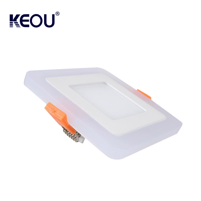 Keou Wholesale/Supplier Bi Color LED Slim Panel Light Recessed Lamp 6W