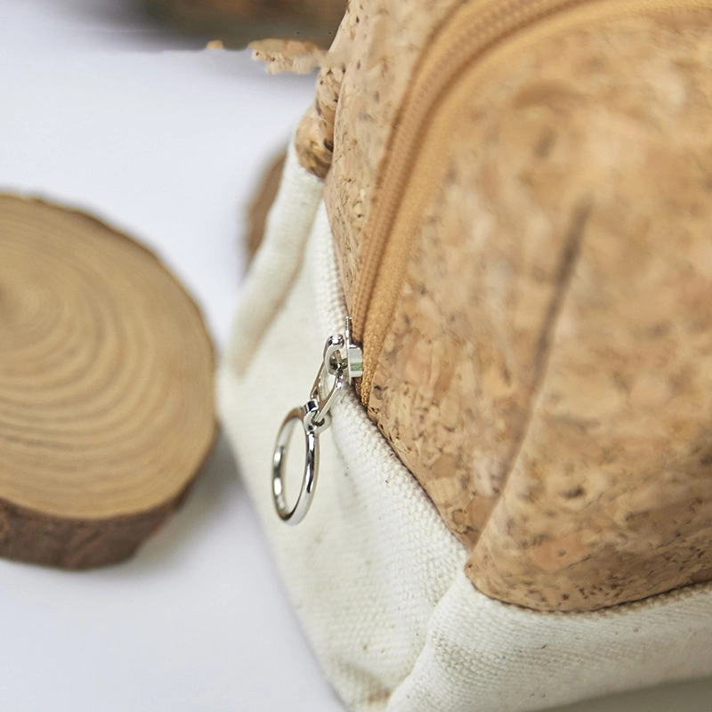 Bolsa de acabado de lona de algodón Bolsa de viaje de grano de madera primaria Set de Protección Ambiental de la Bolsa de Corcho (CFBPH-019)