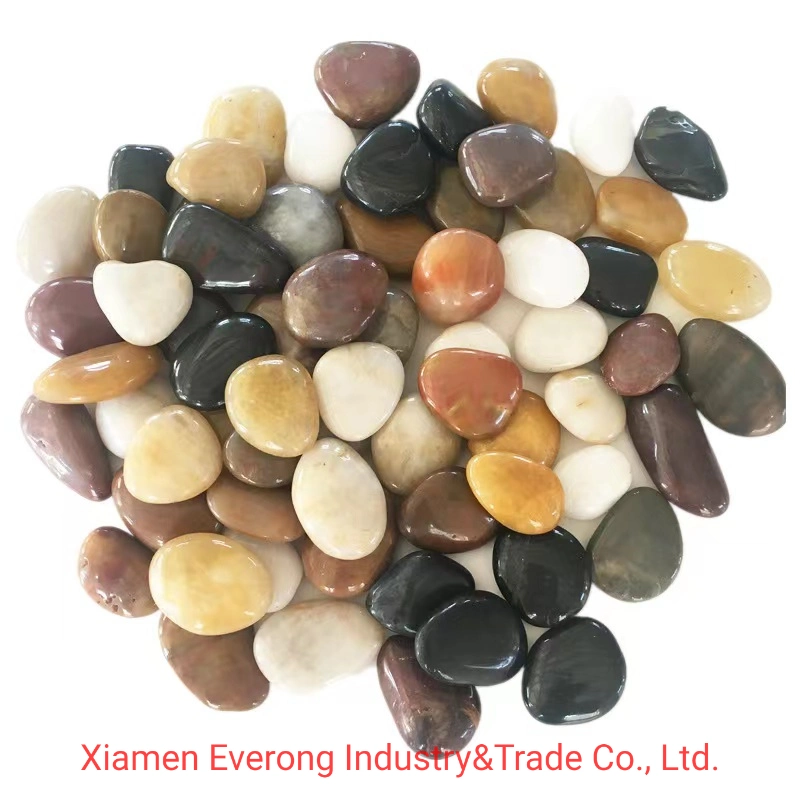 Polished/Unpolisehd Natural River Rock Stones Mixed Color Pebbles for Landscaping