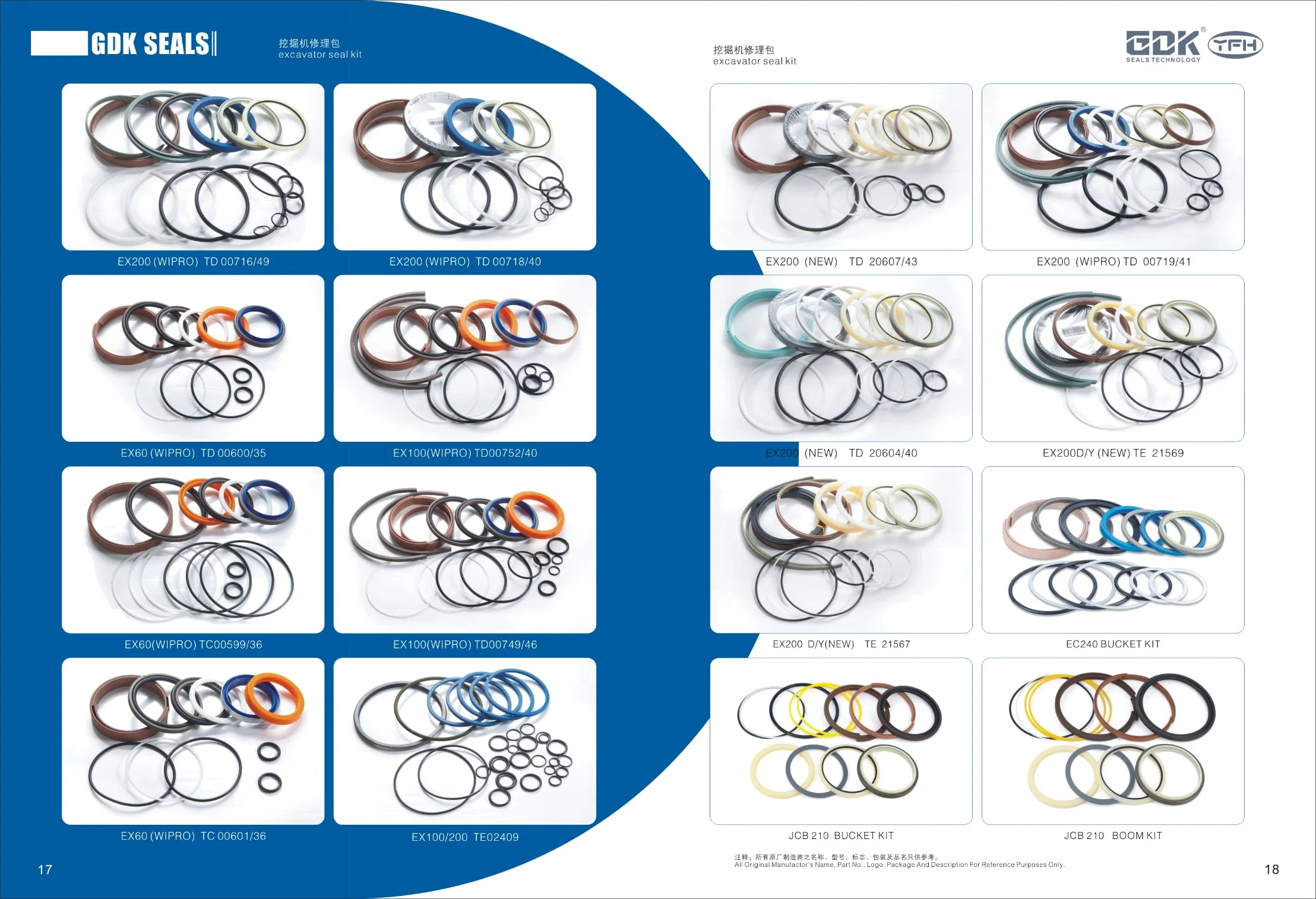 GDK Ex200-5 Control Valve Seal Kit