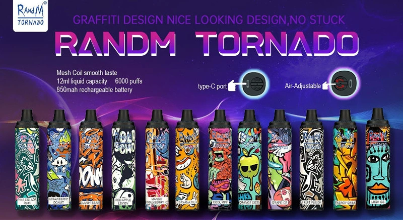 Wholesale/Supplier 6000 Puff R&M Randm Tornado Disposable/Chargeable Prefilled electronic Vape Pen