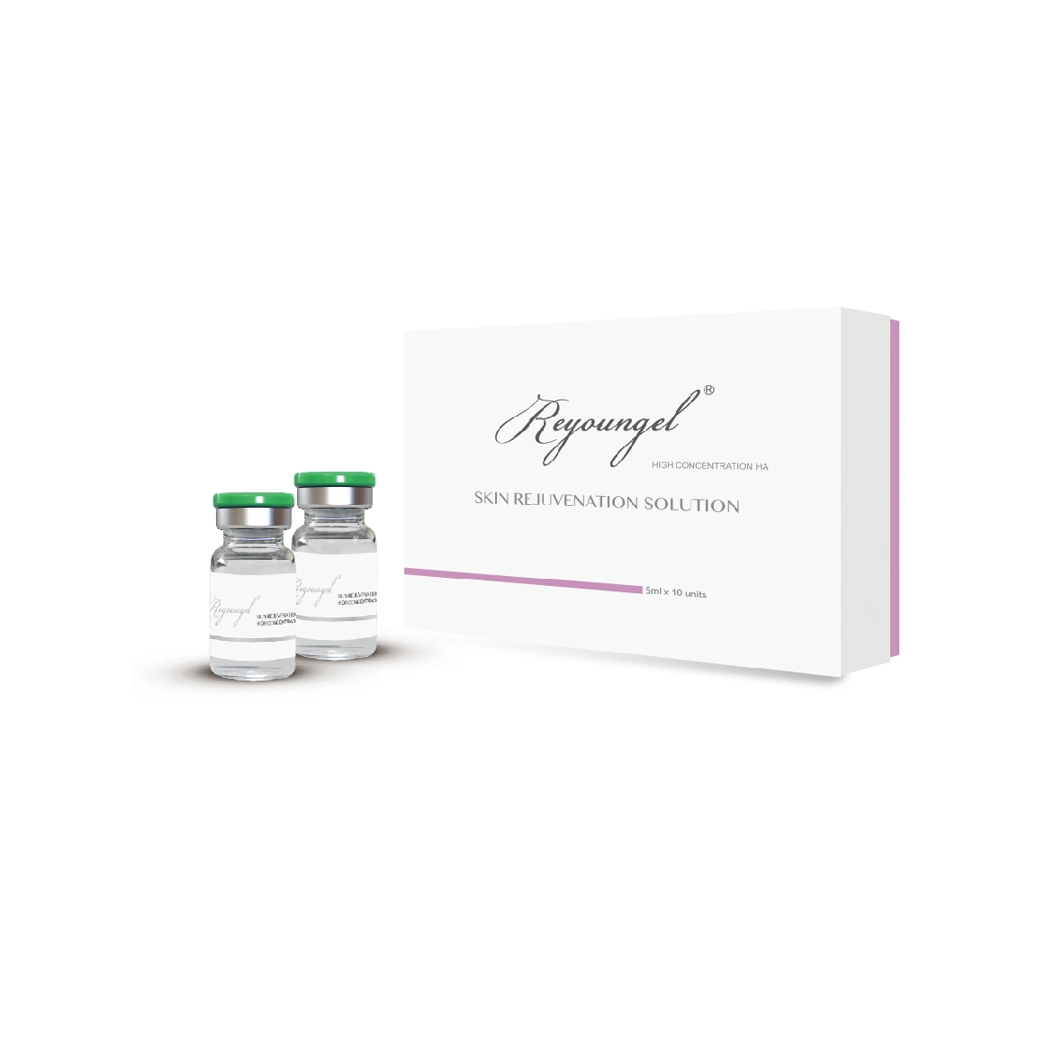 Reyoungel Hyaluronic Acid Gel 5ml Ha Mesotherapy Solution with High Concentration for Skin Rejuvenation