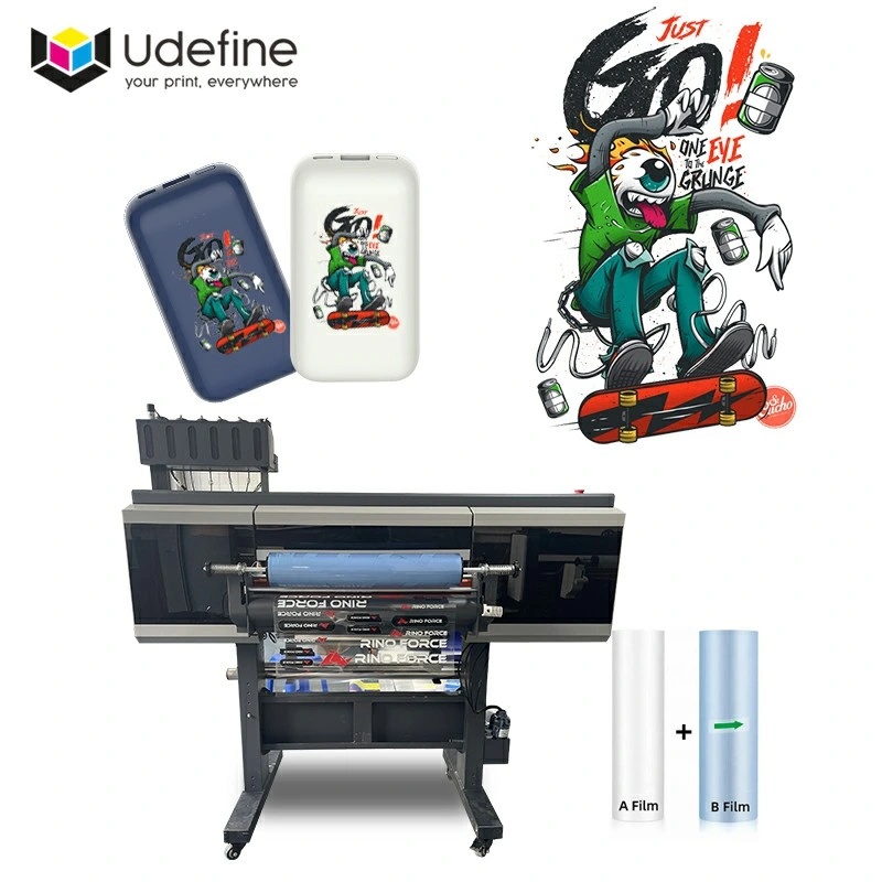 Udefine Alta velocidad de aumento UV DTF i3200 adhesivo de película frío Impresora de transferencia DTF UV 2023 Nuevo producto