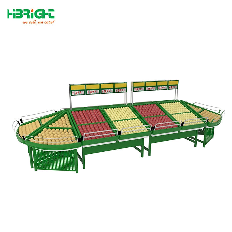 Plastci Fried Vegetable Display Fruit Gondola