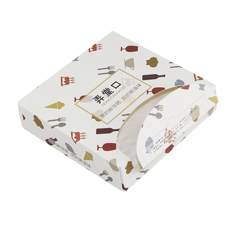 Fancy Custom Printed White Cardboard Paper Container Tissue Box