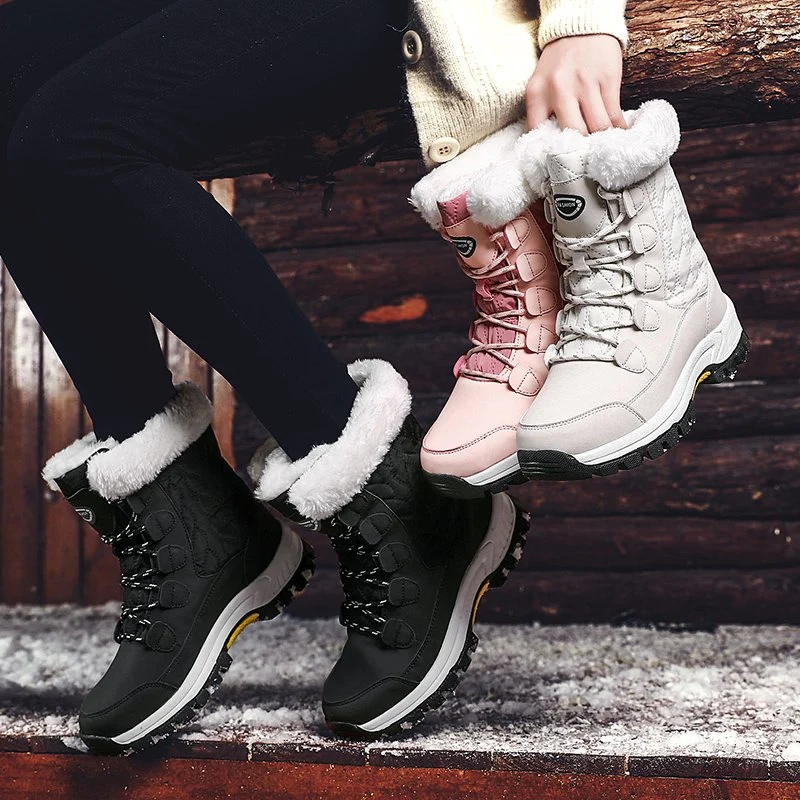 New Trend Warm Anti Slip Water Proof Upper Winter Women Snow Boots