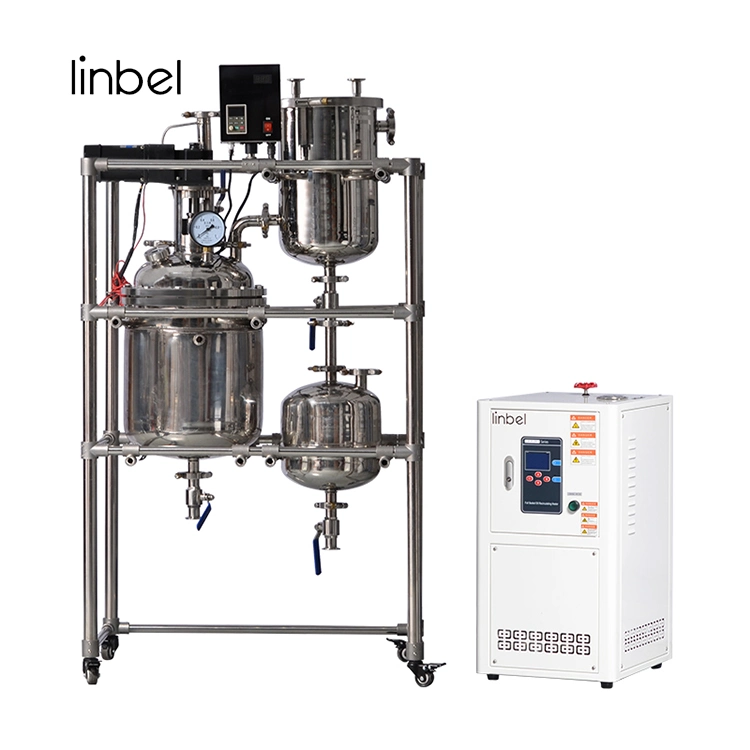 Chemical Mixing Equipment Liquid Reactor Stainless Steel Mixing Tank with Magnetic Agitator