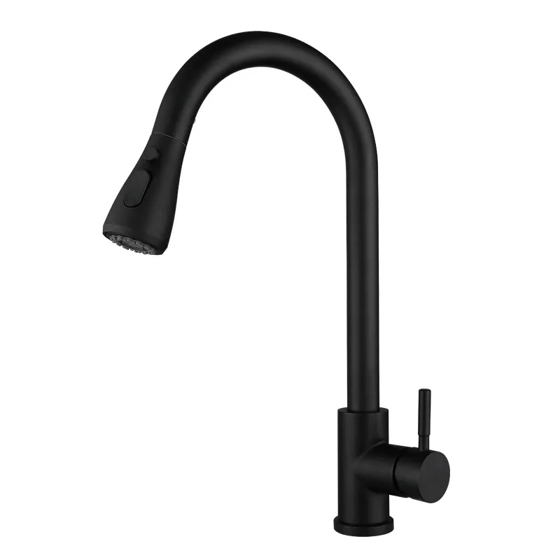 Elevate Your Bathroom with Our Classic Pull-Down Faucet in Matte Black