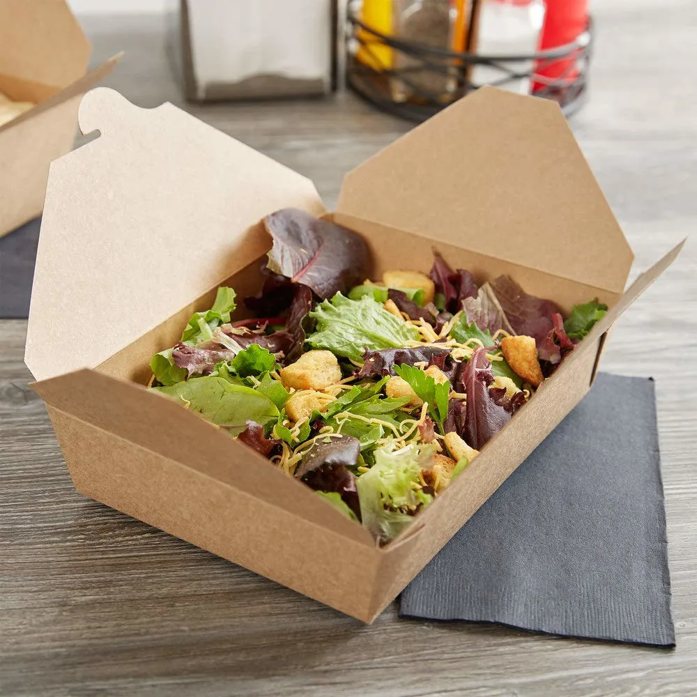 Fruit Vegetable Salad Box Environmentally Friendly Kraft Paper Food Container