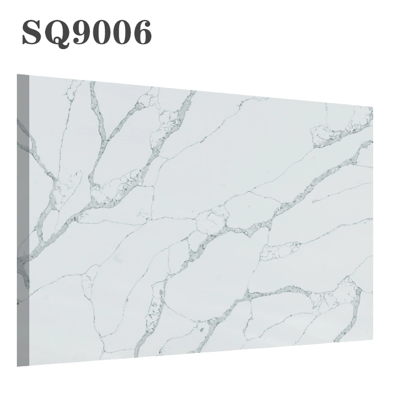 Engineered Quartz White Calcutta Marble Counter Top for Kitchen